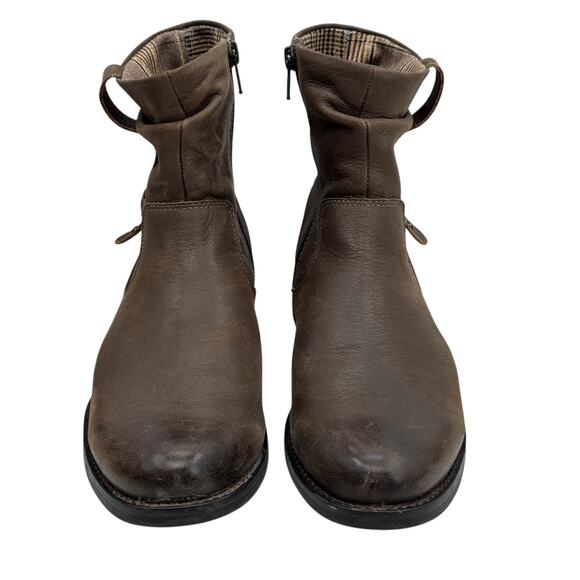 Abeo Yasmin Scrunchy Boot SZ 6N Womens Brown Comfort Ankle Biker Bio System Boot - Picture 10 of 10